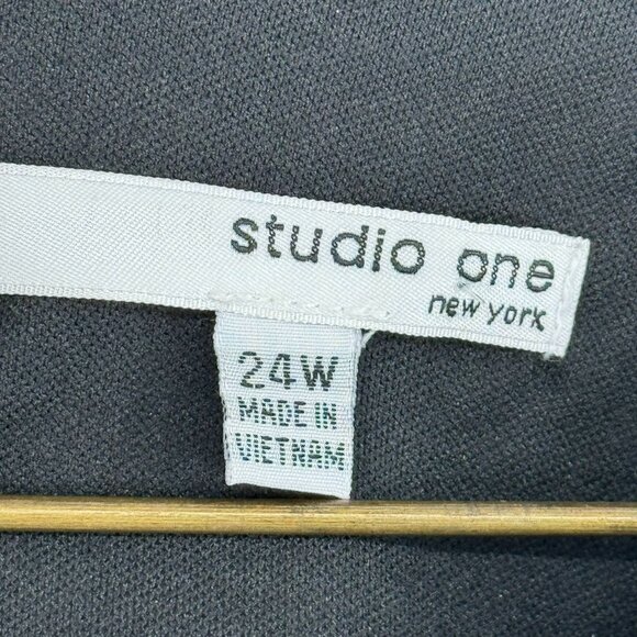 Studio One Leopard Print Dress size 24W Womens Plus Sleeveless scuba knit - Picture 5 of 9